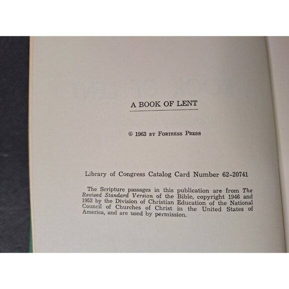 A Book Of Lent -Victor E Beck & Paul M Lindberg 1963 Hardcover - Picture 5 of 13